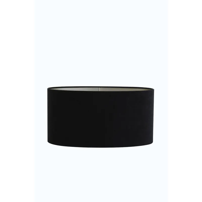 Light & Living kap ovaal recht smal Velours zwart 38x17.5x19cm